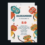 Editable Robot Birthday Invitation for Kids<br><div class="desc">Celebrate your little one’s big day with this Editable Robot Birthday Invitation for Kids — perfect for a fun, tech-themed party! Designed with a cheerful flat vector robot on a clean 5x7 vertical layout, this invite is easy to personalise with your child’s name, age, party date, address, and RSVP details....</div>