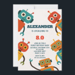 Editable Robot Birthday Invitation for Kids<br><div class="desc">Celebrate your little one’s big day with this Editable Robot Birthday Invitation for Kids — perfect for a fun, tech-themed party! Designed with a cheerful flat vector robot on a clean 5x7 vertical layout, this invite is easy to personalise with your child’s name, age, party date, address, and RSVP details....</div>