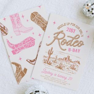 Editable Rodeo Birthday Party Invitations