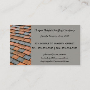 Editable Roofing Company Business Card