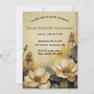 Editable Roses on Parchment Invitation