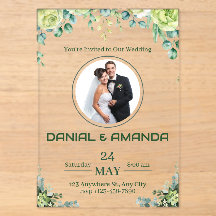 Editable Rustic Greenery Wedding Invitation
