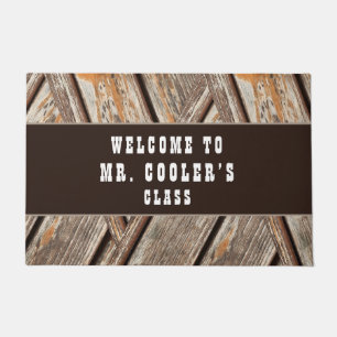 Editable Rustic Neutral Western Classroom Welcome Doormat