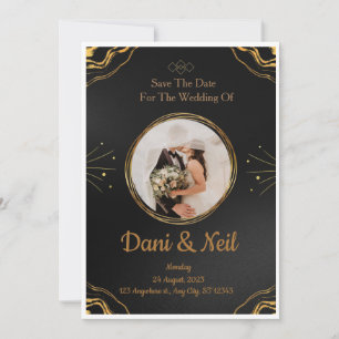 Editable Rustic Wedding Invitation Set & RSVP Bund