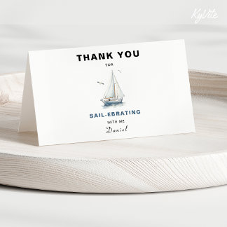 Editable Sail-Ebrate Birthday Thank You Card