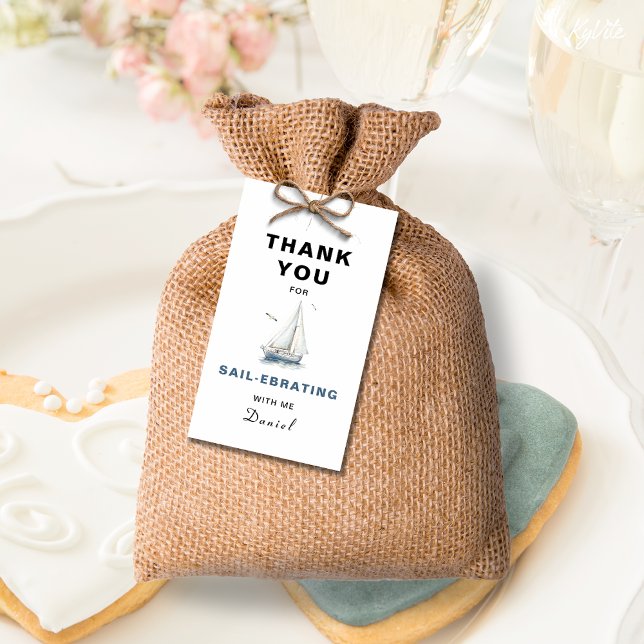 Editable Sailboat Nautical Favour Tag (Creator Uploaded)