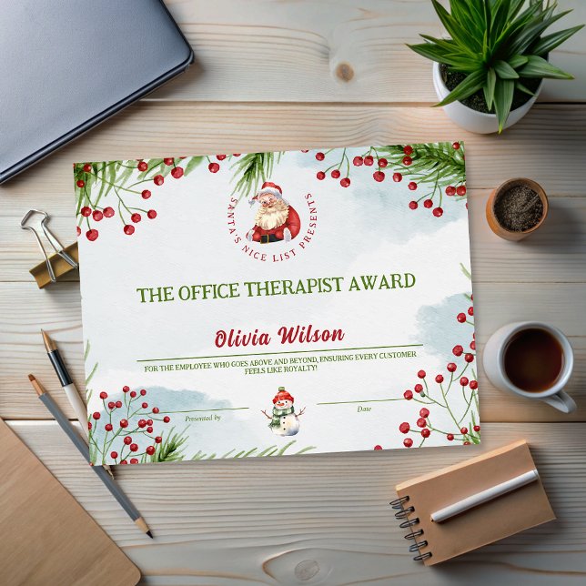 Editable Santa Christmas Awards for Employee (Editable Santa Christmas Awards for Employee)