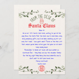 Editable Santa Letter Template Printable