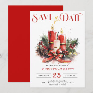 Editable Save The Date Templates Christmas Party
