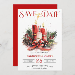 Editable Save The Date Templates Christmas Party