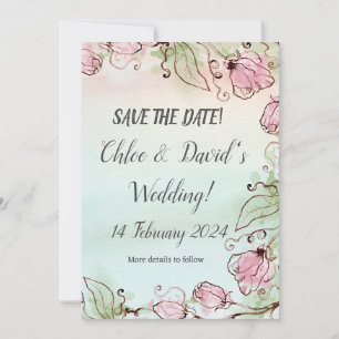 Editable SAVE THE WEDDING DATE! card