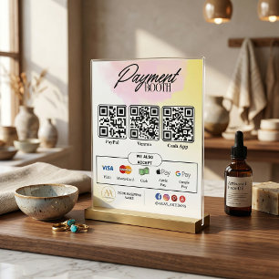 Editable Scan to Pay Sign - QR Code Template  Flyer