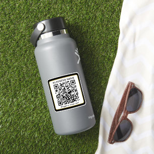 Editable Scannable QR code + Your Business Name
