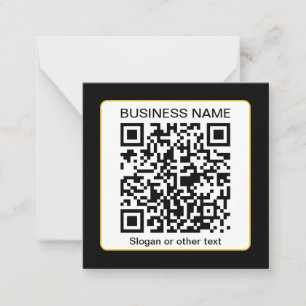 Editable Scannable QR code + Your Business Name Card