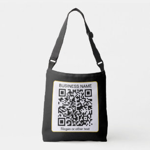 Editable Scannable QR code + Your Business Name Crossbody Bag
