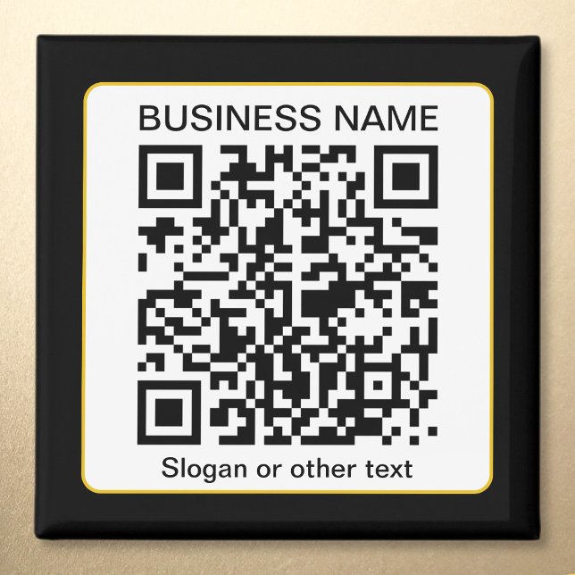 Editable Scannable QR code + Your Business Name Magnet (Creator Uploaded)