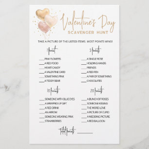 Editable Scavenger Hunt Valentine's Day game