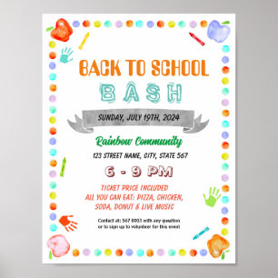 Editable School Supply Drive Flyer template Poster