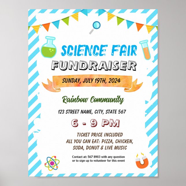 Editable Science Fair flyer Poster (Front)