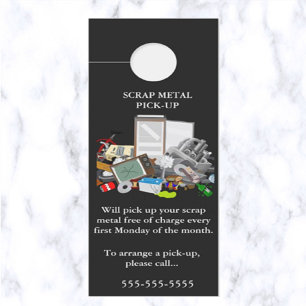 Editable Scrap Metal Pick Up Door Hanger