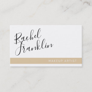 EDITABLE script name modern chic plain black sand Business Card