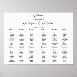 Editable  Seating Chart
