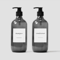 Editable Shampoo Conditioner Toiletry Set Label 
