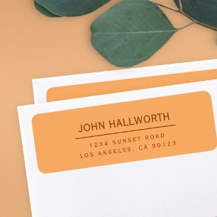 Editable Simple Return Address Label
