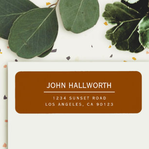 Editable Simple Return Return Address Label