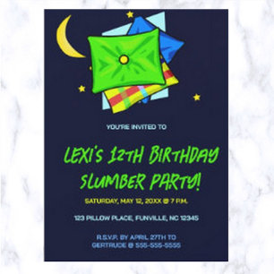 Editable Slumber Party Invitation