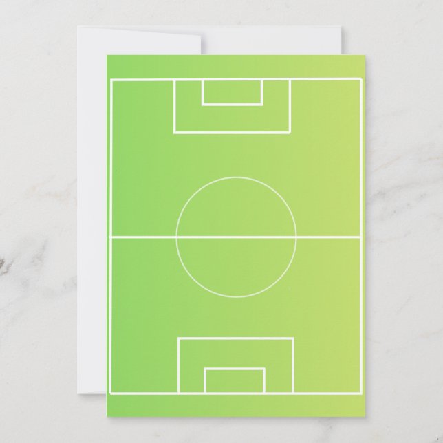Editable soccer themed birthday invitation (Back)