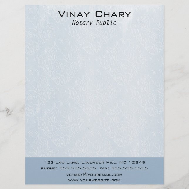 Editable Soft Blue Custom Letterhead (Front)