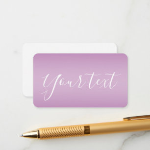 Editable Soft Mauve Ombre & White Text Script Enclosure Card