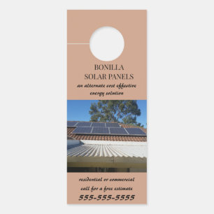 Editable Solar Panels Door Hanger