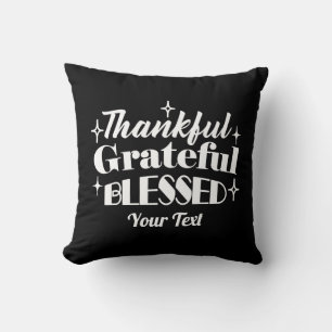 Editable Sparkling Thanksgiving Quote Design Cushion