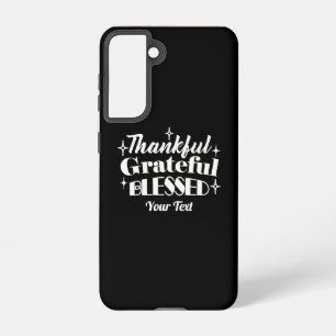 Editable Sparkling Thanksgiving Quote Design Samsung Galaxy Case