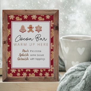 Editable Spiked Hot Cocoa Bar Sign Cookie Exchange