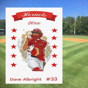 Editable Sports Baseball Player Card
