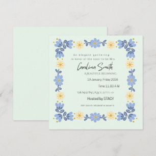 Editable Spring Garden Bride to Be Invite Custom