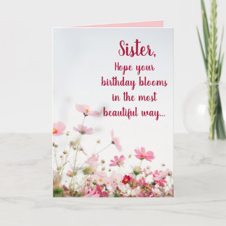 Editable Spring Garden Flowers Card