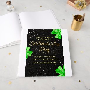 Editable St Patrick's Day Party Invitation, Templa Guest Book