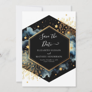 Editable Stars Celestial Wedding Save The Date