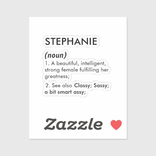 Editable Stephanie name definition, custom name (Sheet)