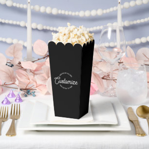 Editable Stylish Cursive & Modern Circular Text Favour Box