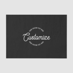 Editable Stylish Cursive & Modern Circular Text Tissue Paper