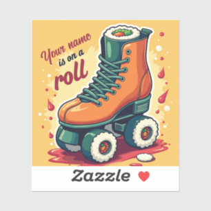 Editable Sushi Roller Skates Quote Art