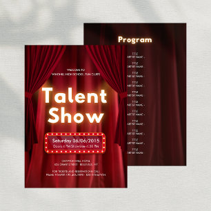 Editable Talent Show Performing Arts Program