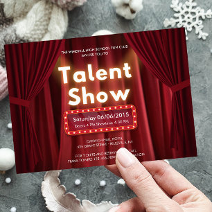 Editable Talent Show Theatre Performing Arts  Invitation