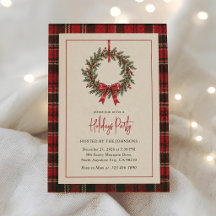 Editable Tartan Holiday Party