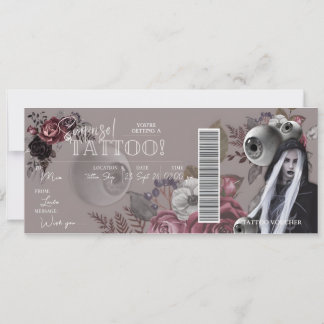 EDITABLE Tattoo Birthday Gift Card Voucher